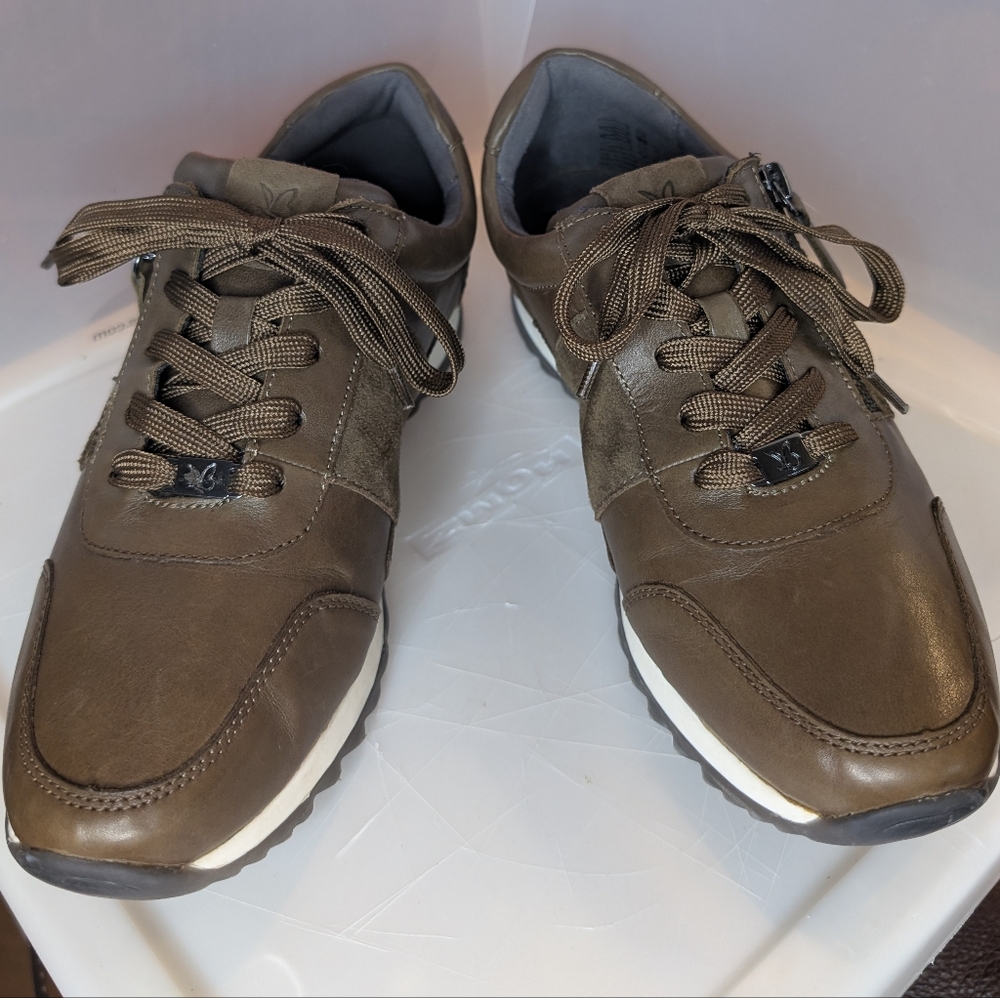 Men's Brown Leather Sneakers